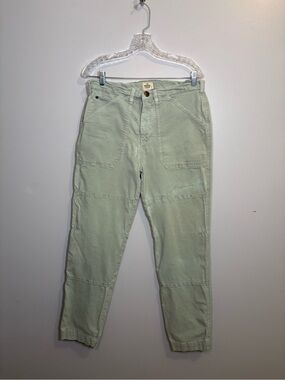 Marine Layer Mint Green Straight-Leg Utility Pants Women’s 33 Mid-Rise Gorpcore